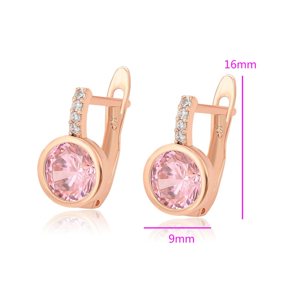 Shree simple rose gold color earring （14E2570905)