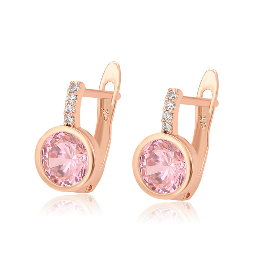 Shree simple rose gold color earring （14E2570905)