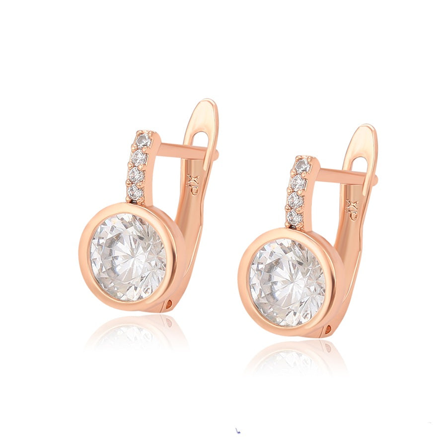 Shree simple rose gold color earring （14E2570905)