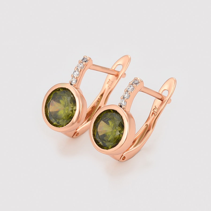 Shree simple rose gold color earring （14E2570905)