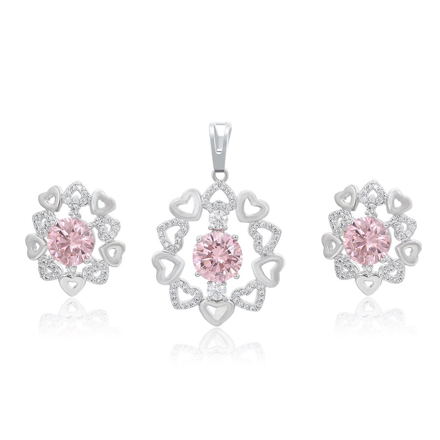 Shree fashion elegant platinum plated With Pink Diamond