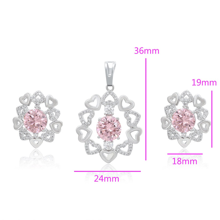 Shree fashion elegant platinum plated With Pink Diamond