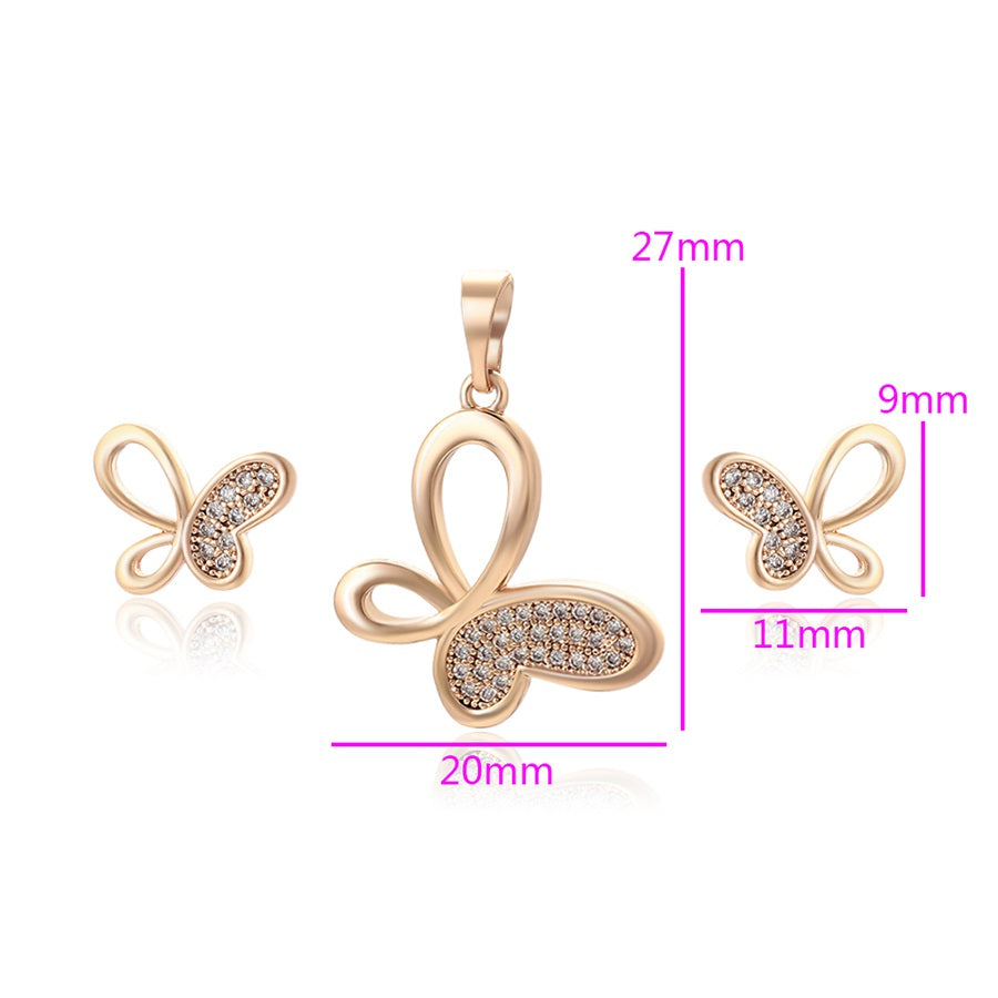 Shree fashion elegant Butterfly 18K gold color set
