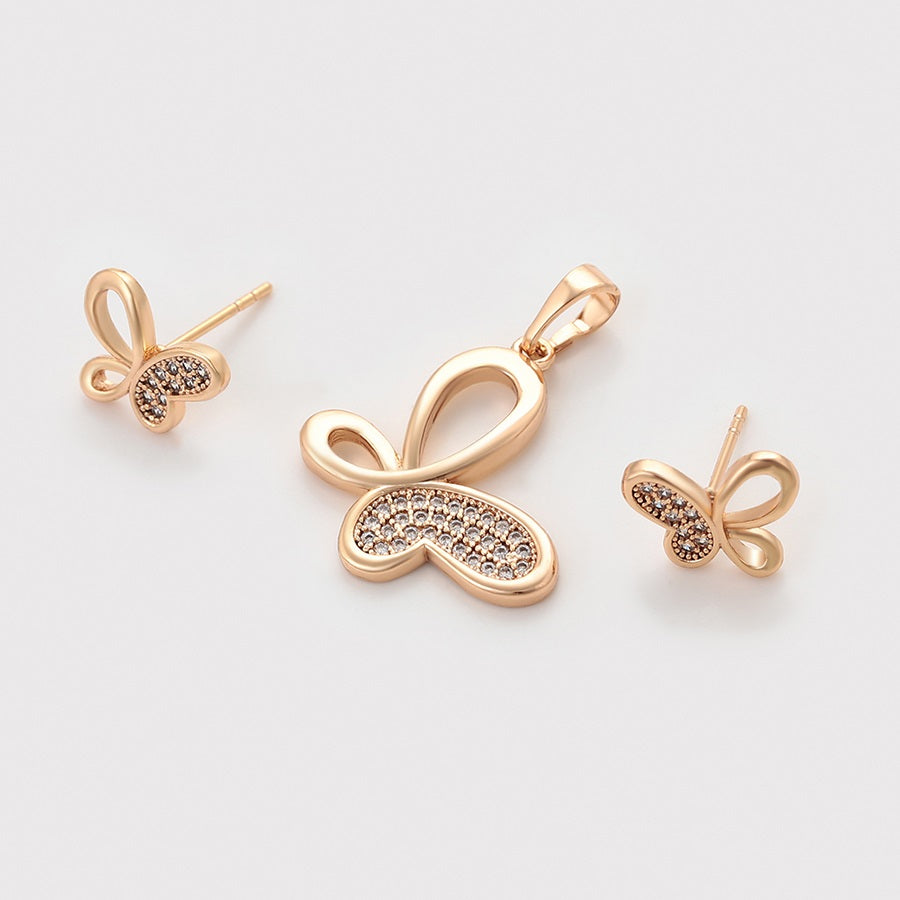 Shree fashion elegant Butterfly 18K gold color set