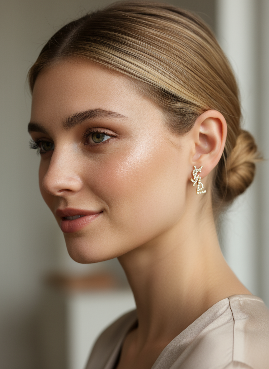 YSL GOLD AND SILVER EARINGS 24