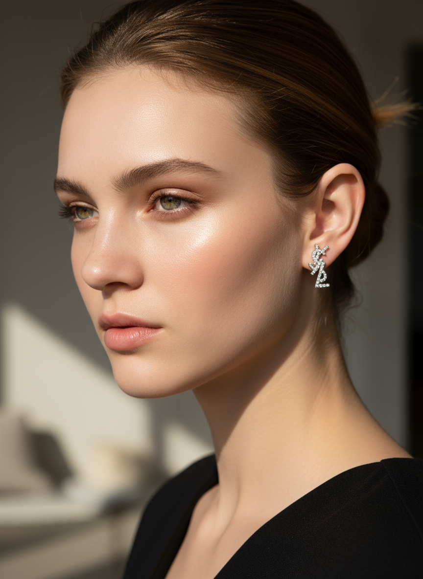 YSL GOLD AND SILVER EARINGS 24