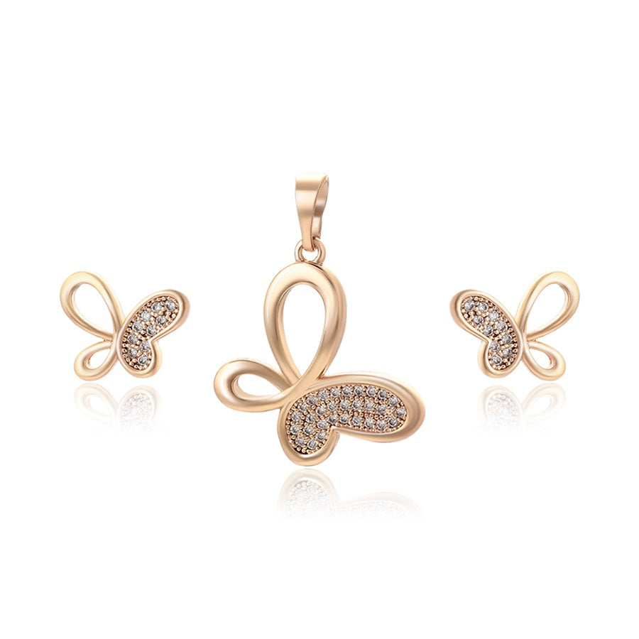 Shree fashion elegant Butterfly 18K gold color set