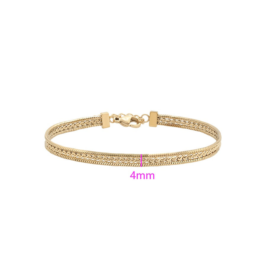 Shree  fashion simple 14K gold color bracelet