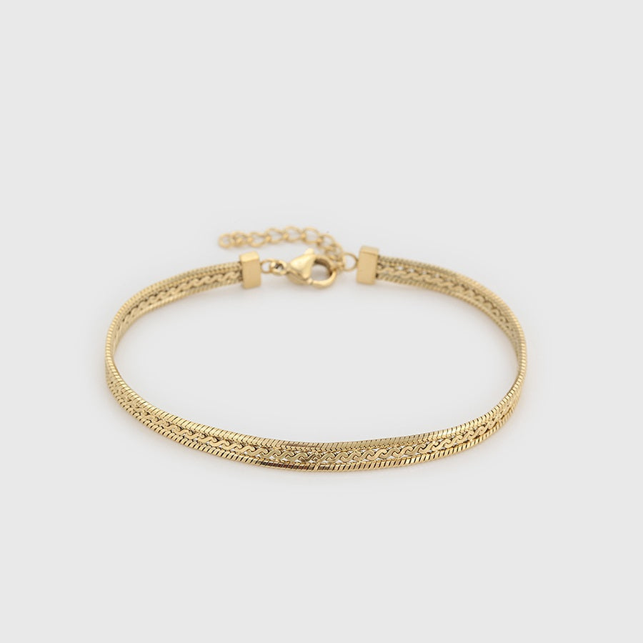 Shree  fashion simple 14K gold color bracelet