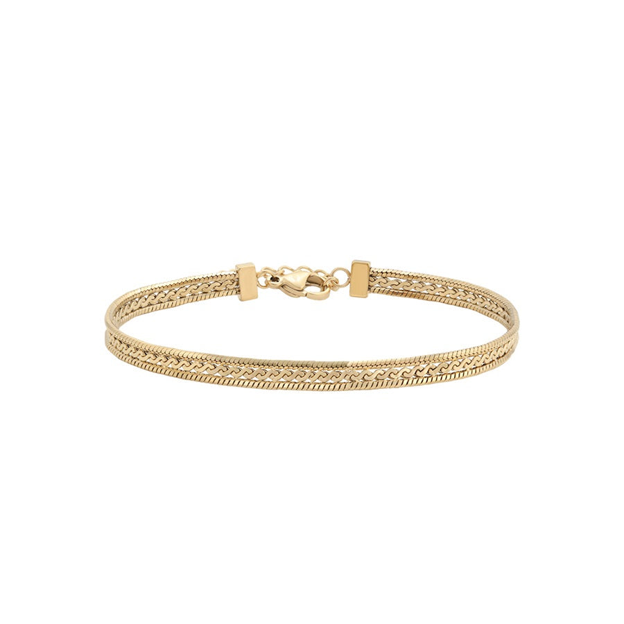 Shree  fashion simple 14K gold color bracelet