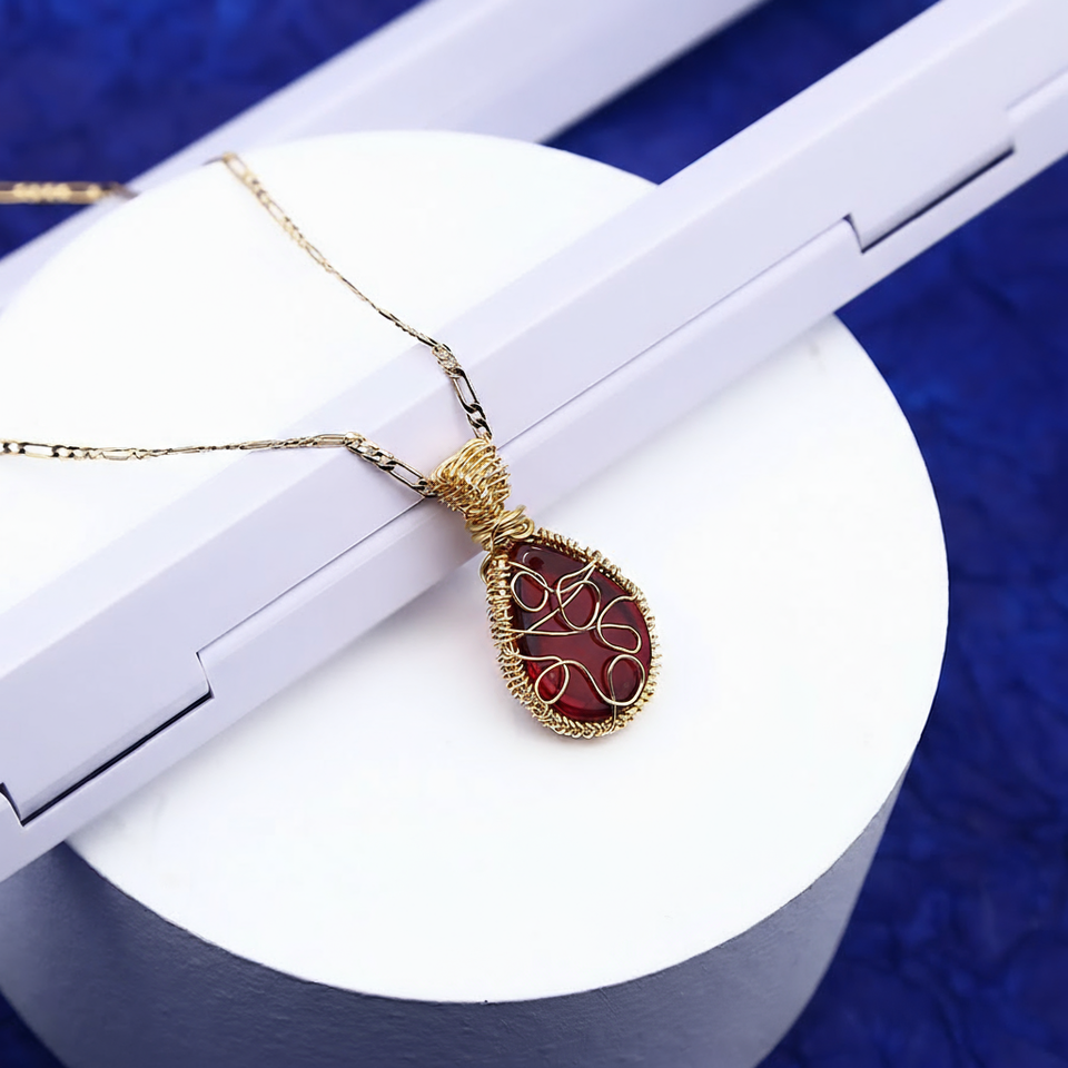 Shree Imitation Red Stone Gold DEsgin Necklaces