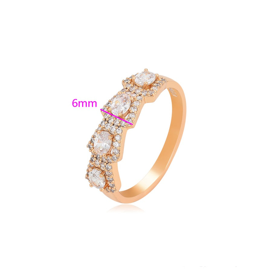 Simple 18K gold color ring