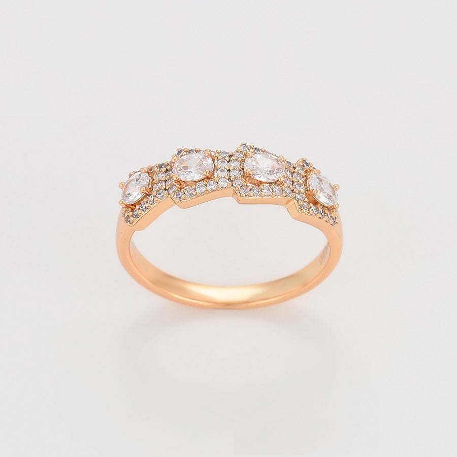 Simple 18K gold color ring