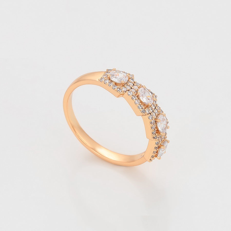 Simple 18K gold color ring
