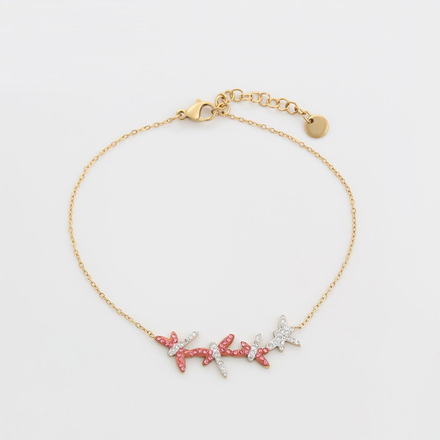 Rose Elegant Design  Gold  Bracelate