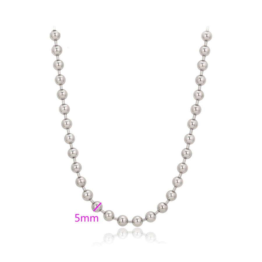 Shree fashion simple platinum plated necklace （X001056093）