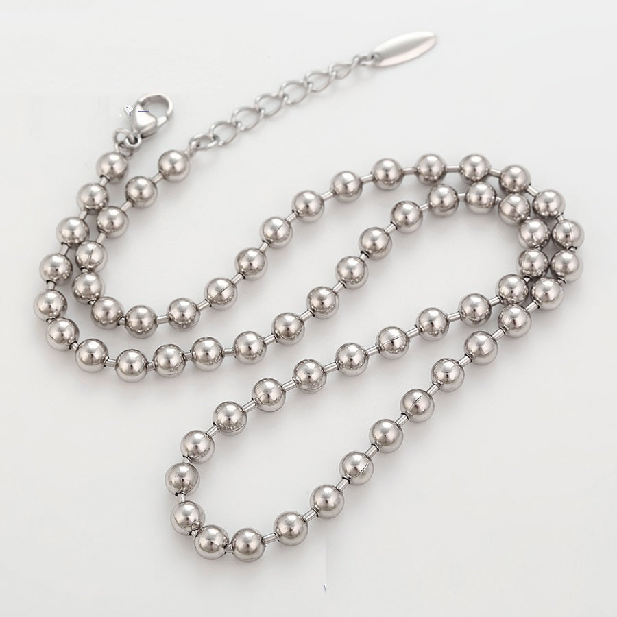 Shree fashion simple platinum plated necklace （X001056093）