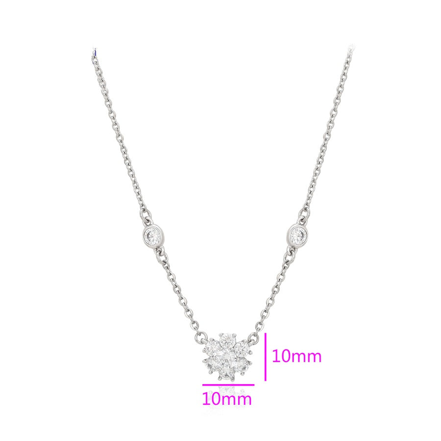 Shree elegant platinum plated necklace (N009800)