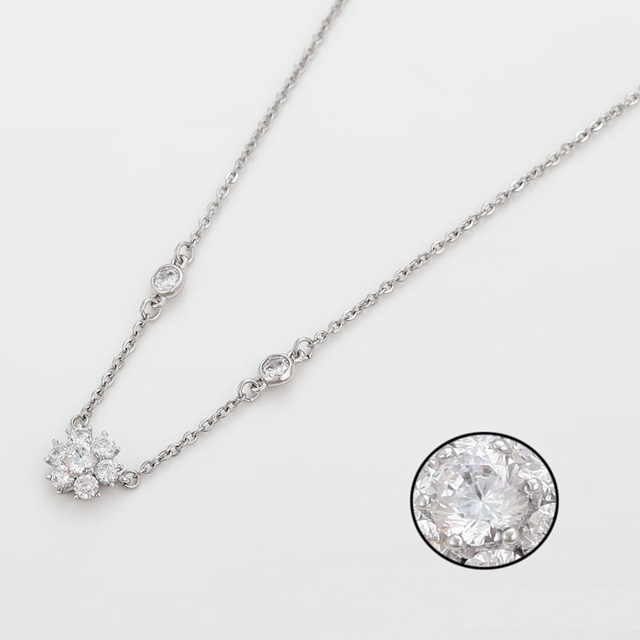 Shree elegant platinum plated necklace (N009800)