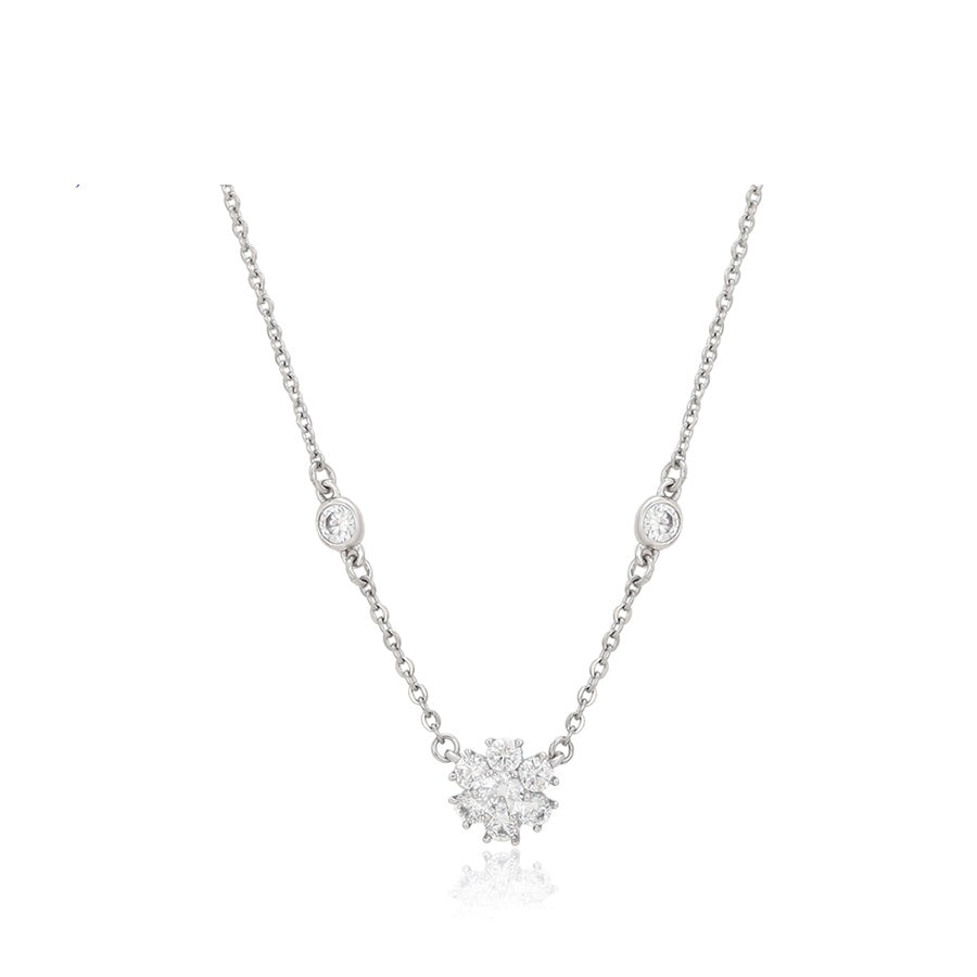 Shree elegant platinum plated necklace (N009800)