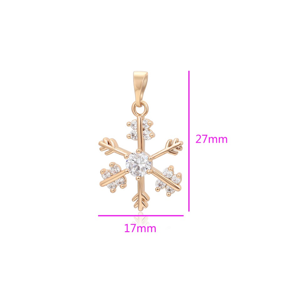Shree fashion simple 18K gold color pendant （14P24980801)