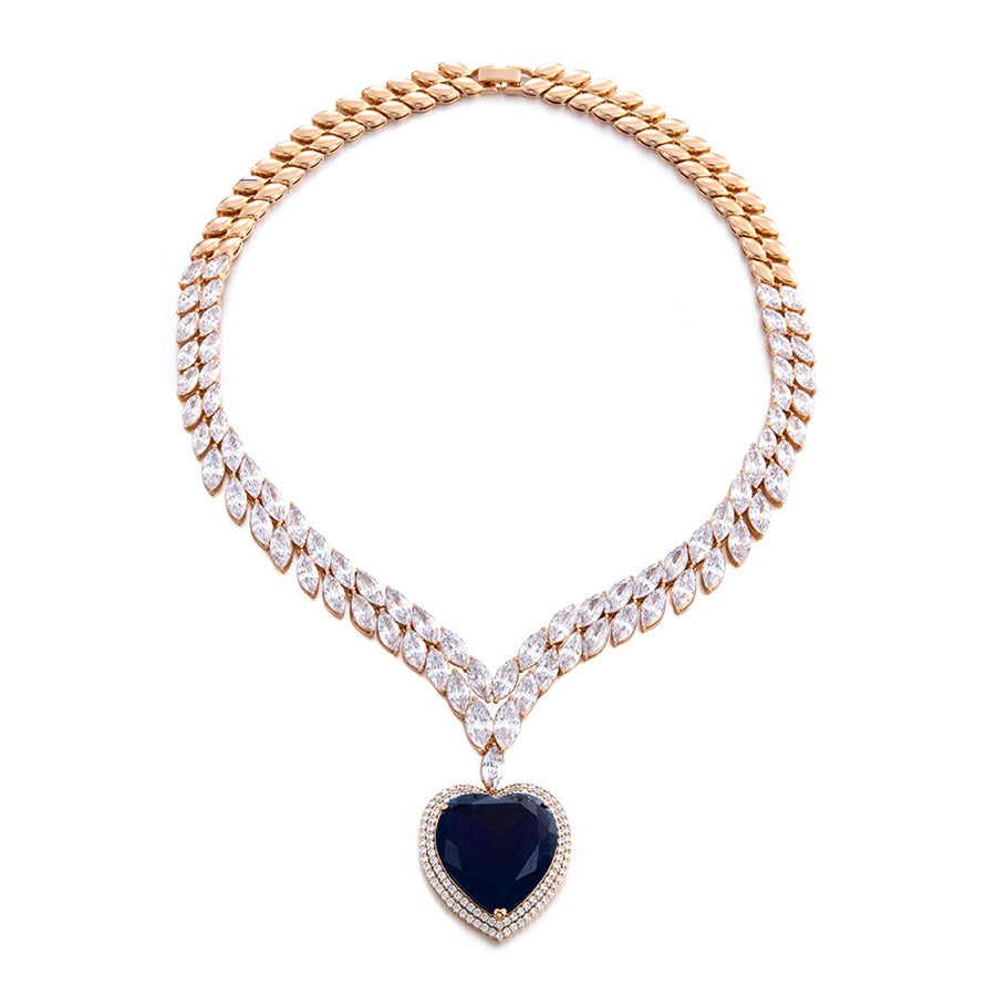 Shree heart of the ocean 18K gold color necklace （X000440676）