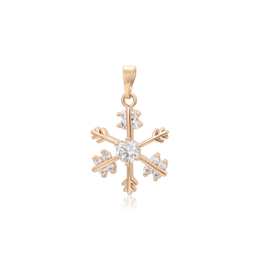 Shree fashion simple 18K gold color pendant （14P24980801)